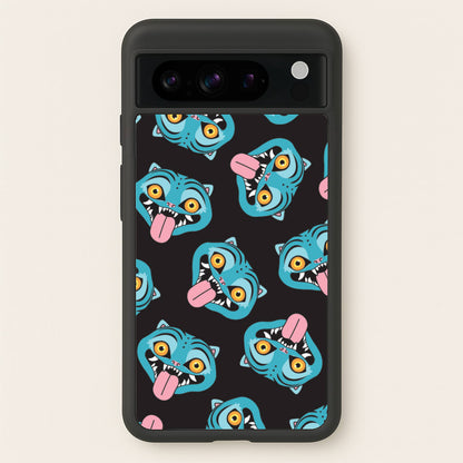 Demon Cat Pattern Google Pixel 8 Pro Case