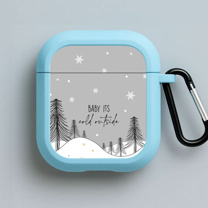 Baby It's Cold Outisde Landscape Blue AirPods Case