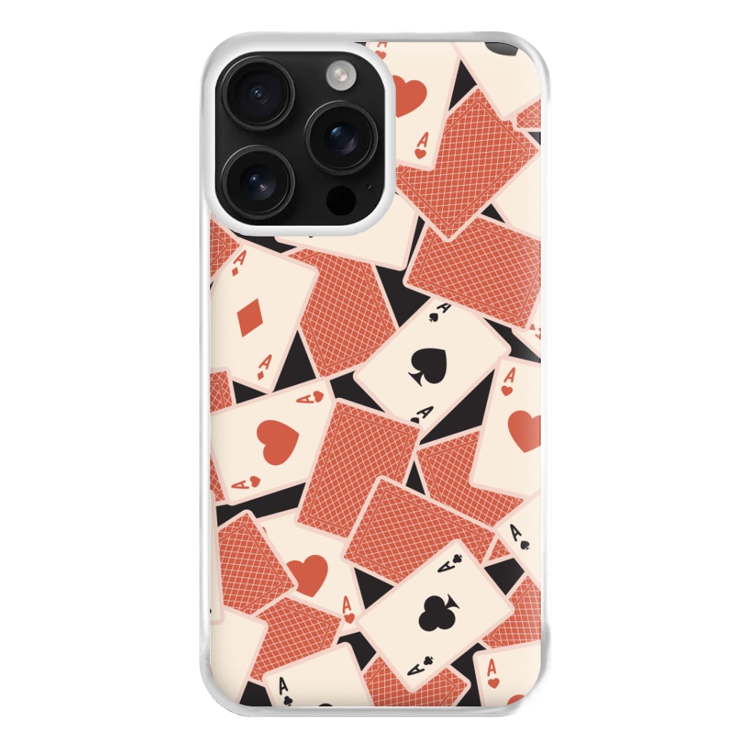 Playing Cards Collage Pattern iPhone 16 Pro Case
