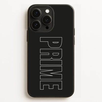 Prime - Black Phone Case for iPhone, Samsung Galaxy and Google Pixel