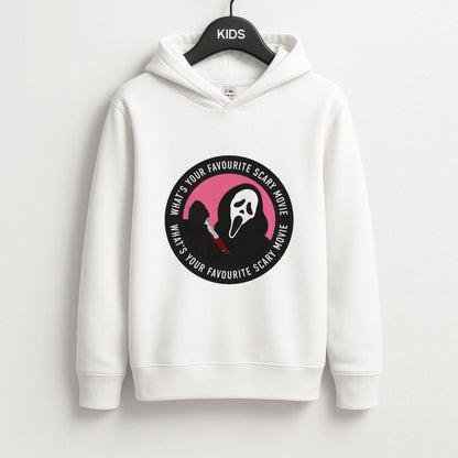What's Your Favourite Scary Movie Badge Kids Hoodie