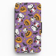 Cartoon Beagle Halloween Pattern Flip / Wallet Phone Case 1