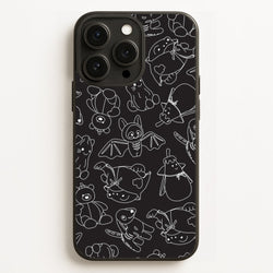 Halloween Plushies Pattern II - Halloween iPhone 16 Pro Max Case