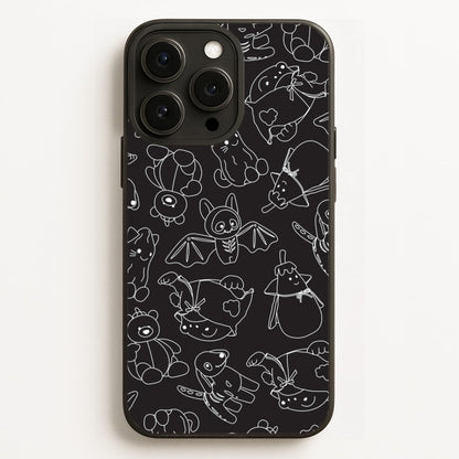 Halloween Plushies Pattern II - Halloween iPhone 16 Pro Max Case