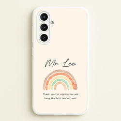 Biege Personalised Teacher Rainbow  Galaxy A16 Case