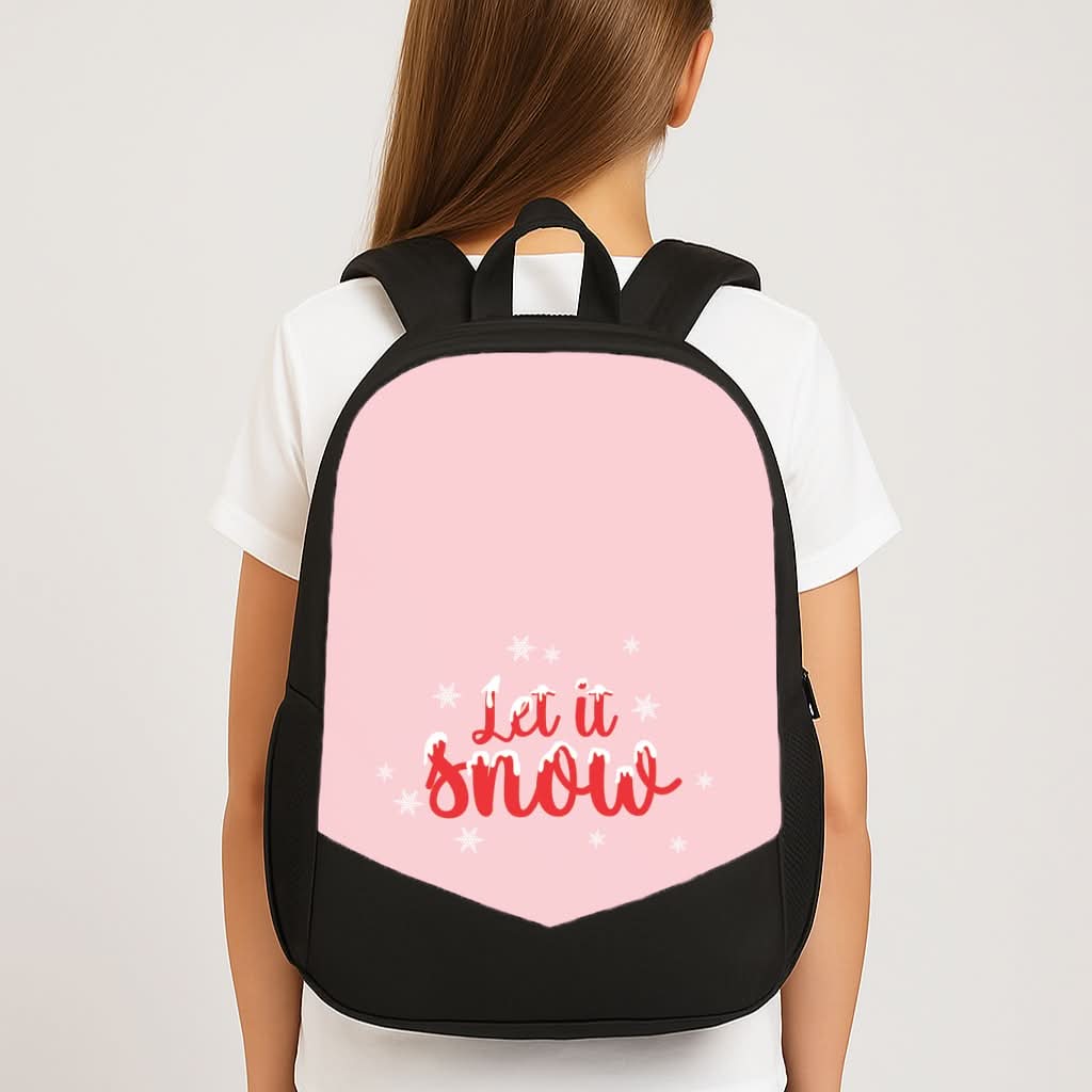 Let It Snow Snowflakes School Bag