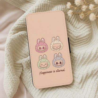 Happiness Is Eternal Monsters Leather Phone Case