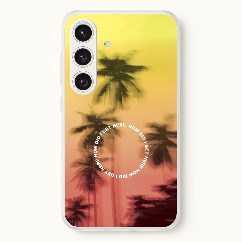 Palm Trees Circle Galaxy S25 Case