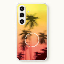 Palm Trees Circle Galaxy S25 Case