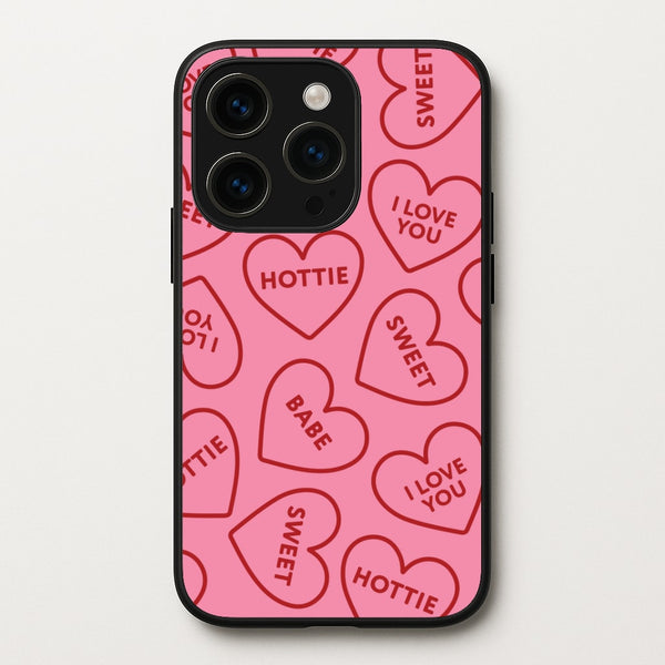 Quote Love Hearts Pattern iPhone 15 Pro Max Case
