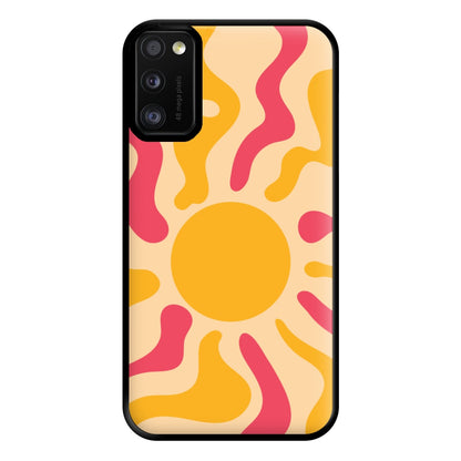 Yellow And Pink Abstract Sun Galaxy A41 Case