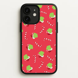 Green Creature And Candy Canes Pattern iPhone 11 Case