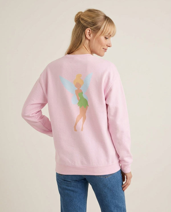 Tinker Fairy Sweatshirt — Pink Back, worn