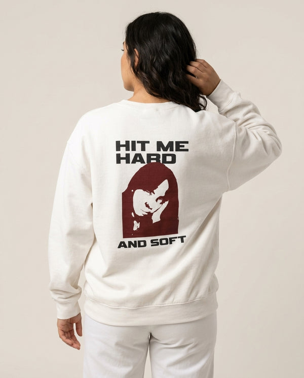 Billie 2025 Sweatshirt — White Back, worn