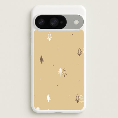 Minimal Christmas Trees Pattern Google Pixel 10 / 10 Pro Case