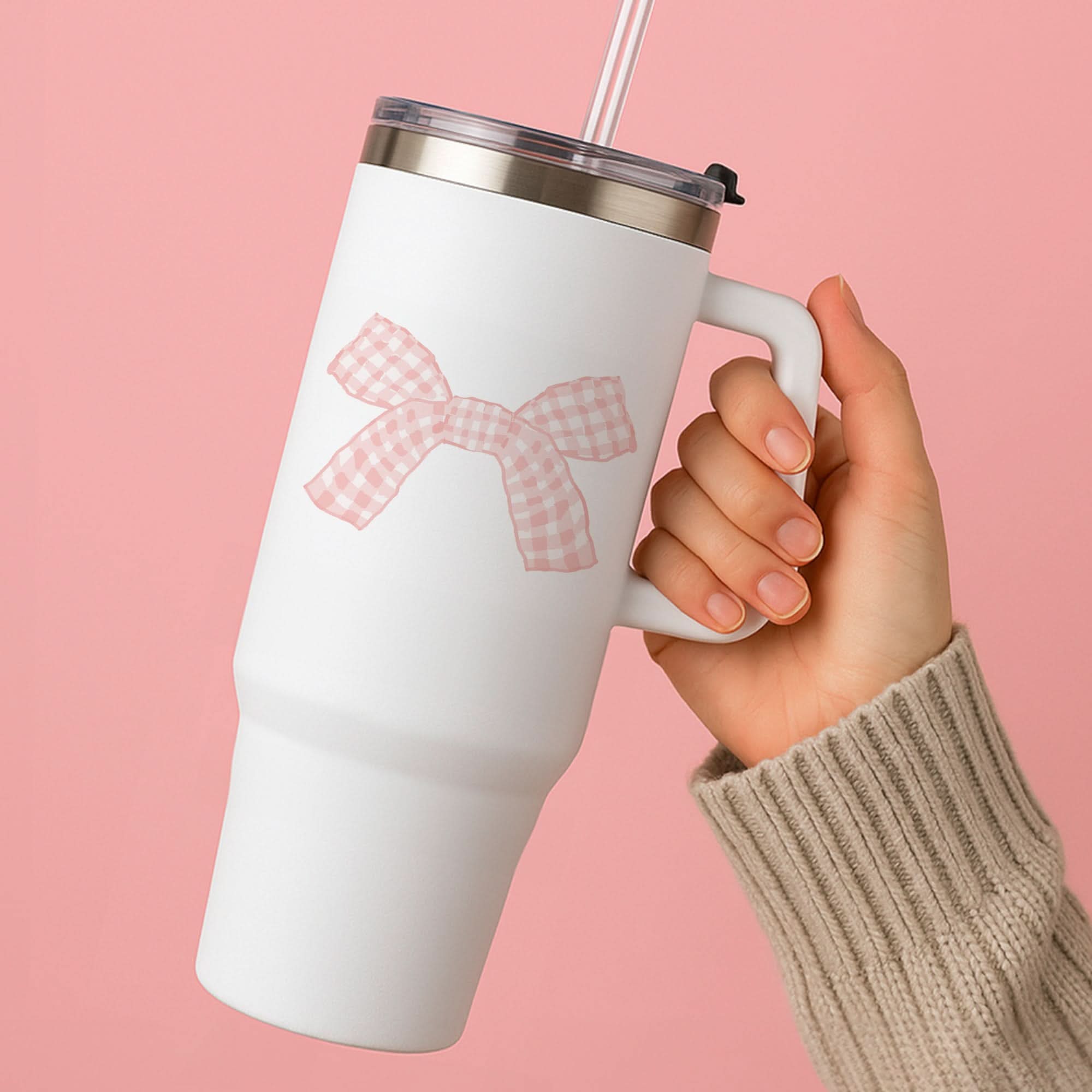 The Gingham Bow Tumbler