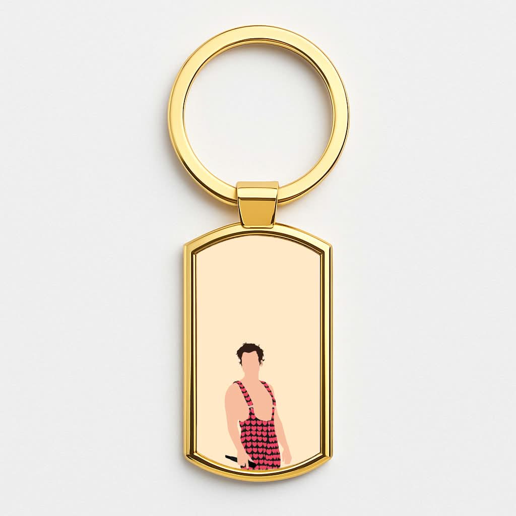 Harry Heart Jumpsuit Gold Keyring
