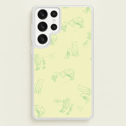 Sketched Winnie Pattern Galaxy S23 Ultra Case
