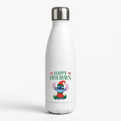 Cute Blue Alien Elf White Water Bottle