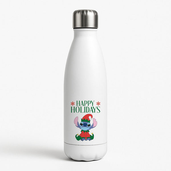 Cute Blue Alien Elf White Water Bottle