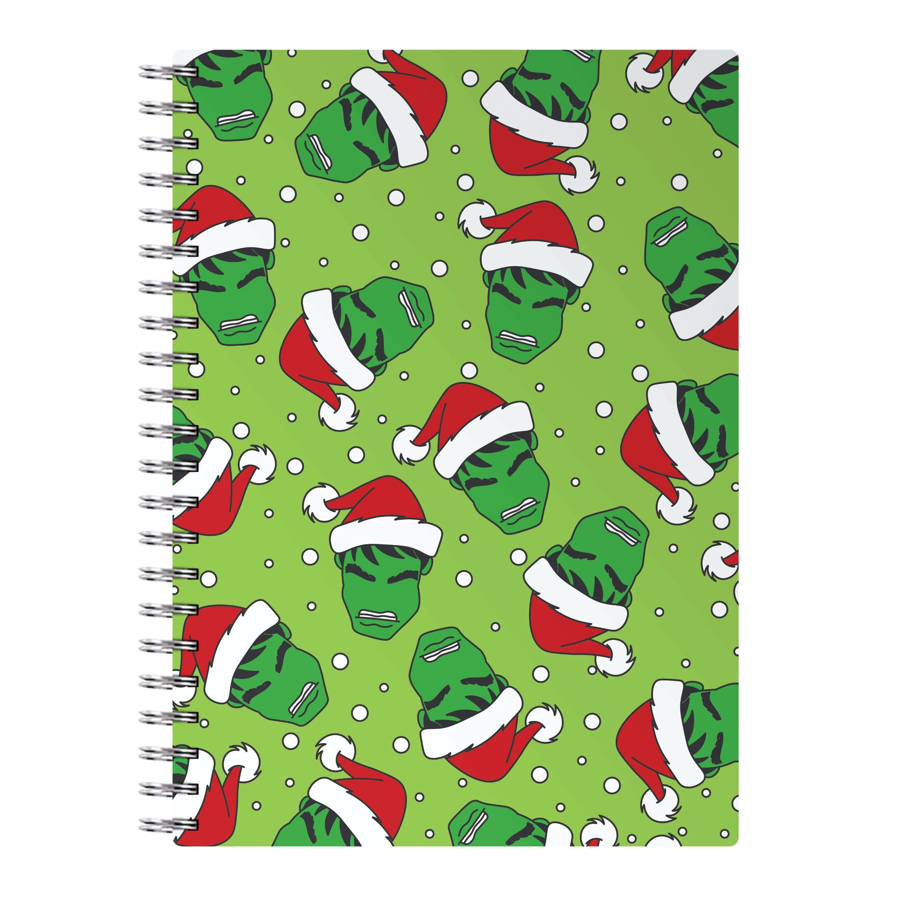 Green Christmas Pattern Notebook