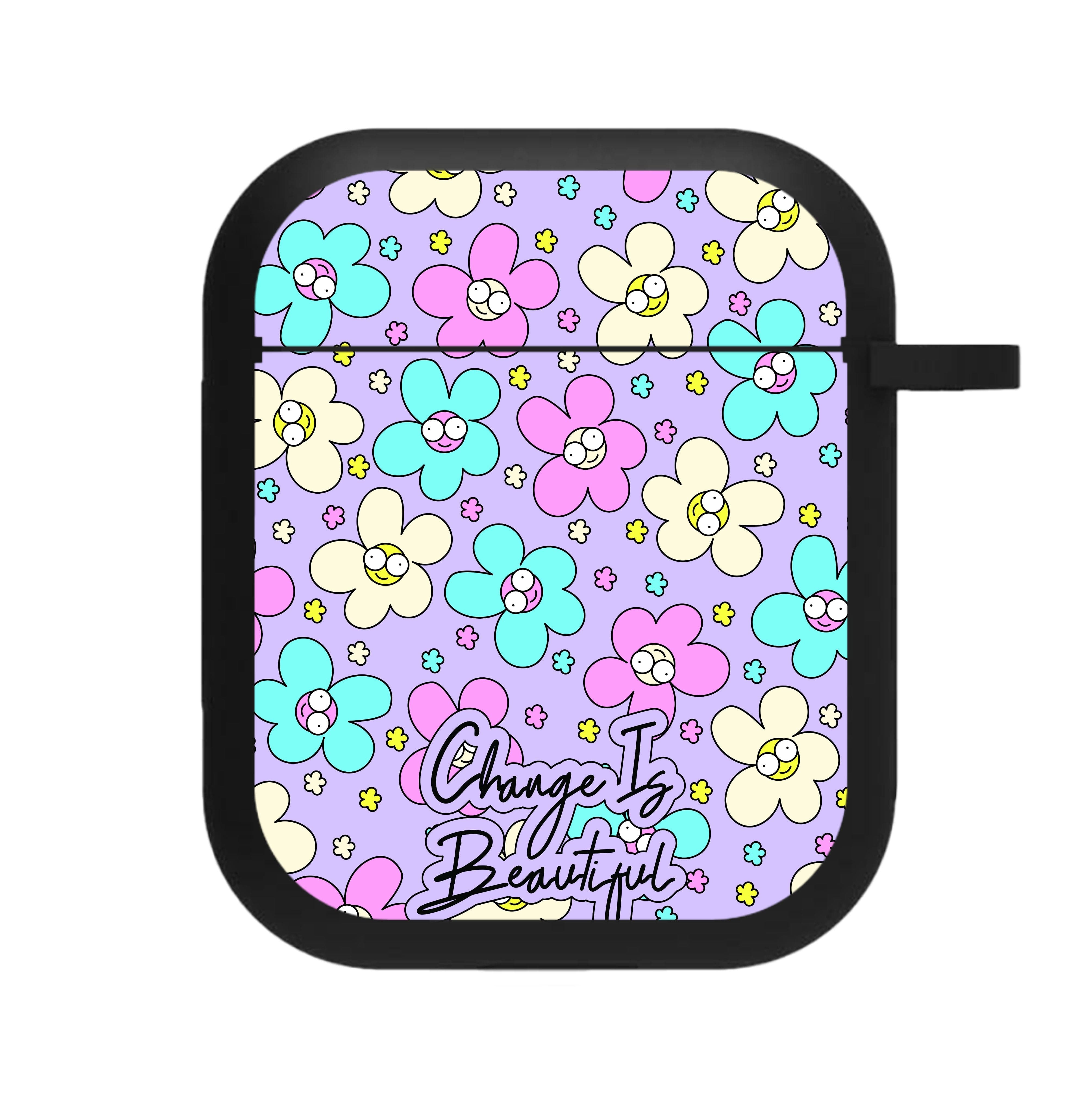 Happy Flowers Pattern AirPods Case