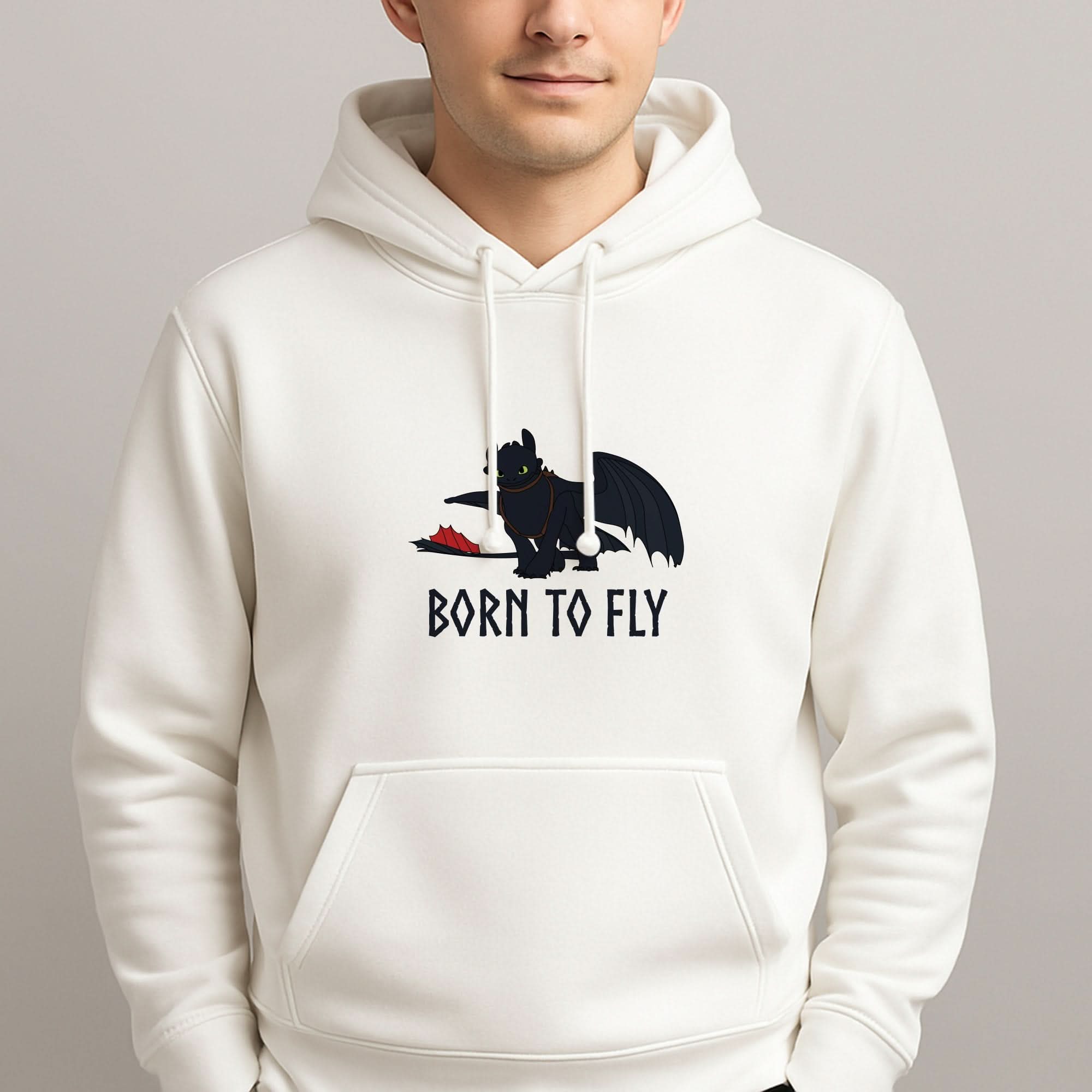 Dragon Born To Fly Mens Hoodie