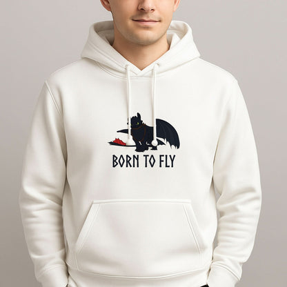 Dragon Born To Fly Mens Hoodie