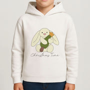 Christmas Bunny Stars Plush Kids Hoodie 4