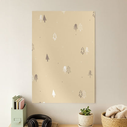 Minimal Christmas Trees Pattern Poster