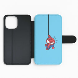 Blue Hanging Spider Hero Flip Phone Case