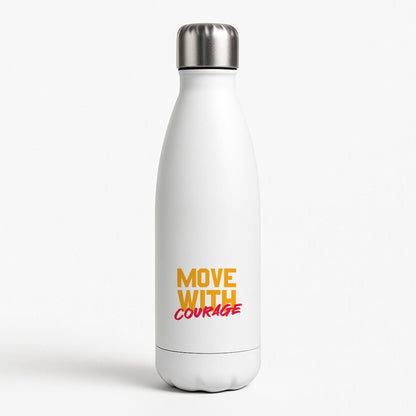 Move With Courage White Water Bottle
