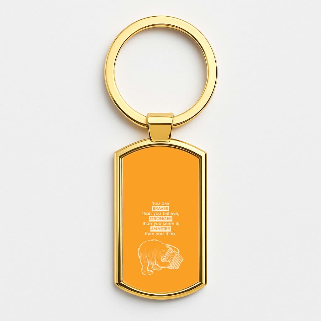 You Are Braver Gold Keyring