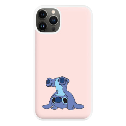 Cute Blue Alien Handstand iPhone 13 Case