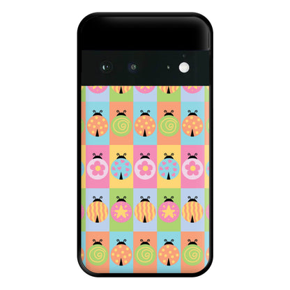 Cartoon Ladybugs Colourful Pattern Google Pixel 6a Case