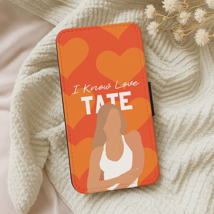 I Know Love Pattern Leather Phone Case