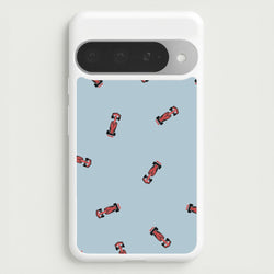 Race Cars Pattern Blue Google Pixel 10 Pro XL Case