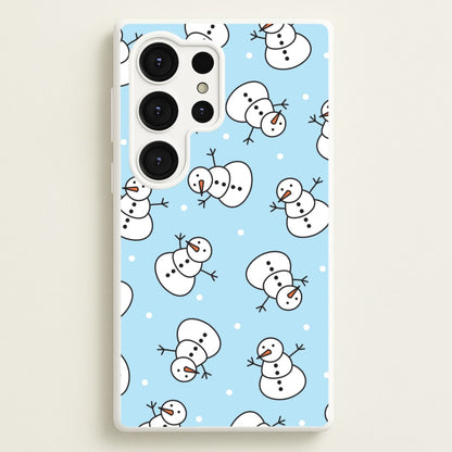 Cartoon Snowmen Pattern Galaxy S25 Ultra Case