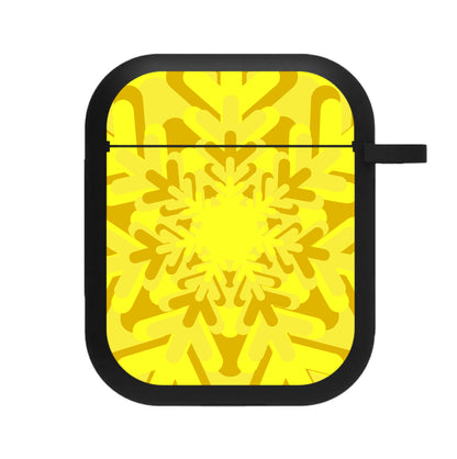 Yellow - Colourful Snowflakes AirPods Case