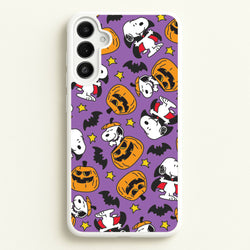 Cartoon Beagle Halloween Pattern Galaxy A34 Case
