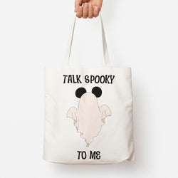 Talk Spooky To Me Mouse Ghost Tote Bag