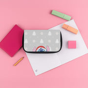 Cute Blue Alien Candycane Pencil Case 3