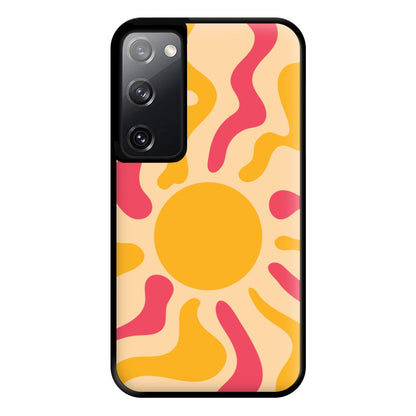 Yellow And Pink Abstract Sun Galaxy S20 Case