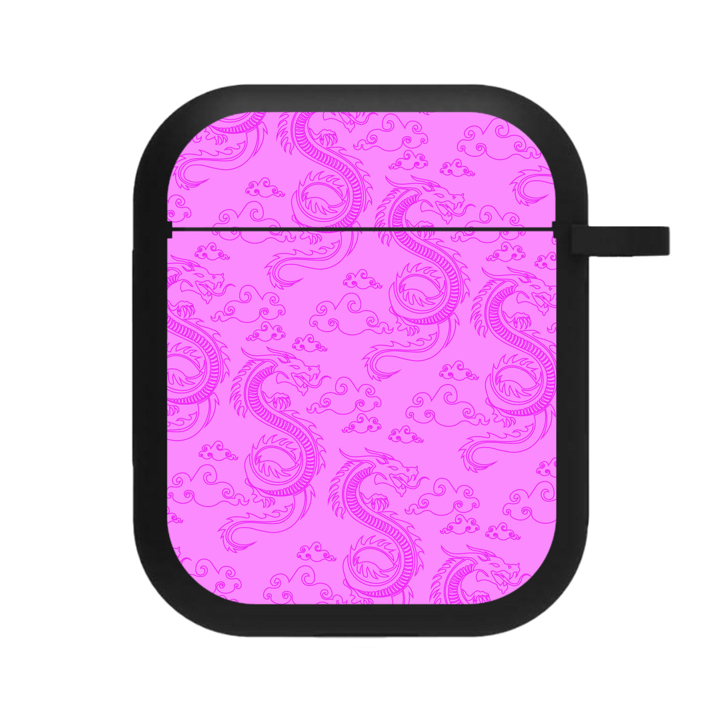 Pink Dragon Pattern AirPods Case