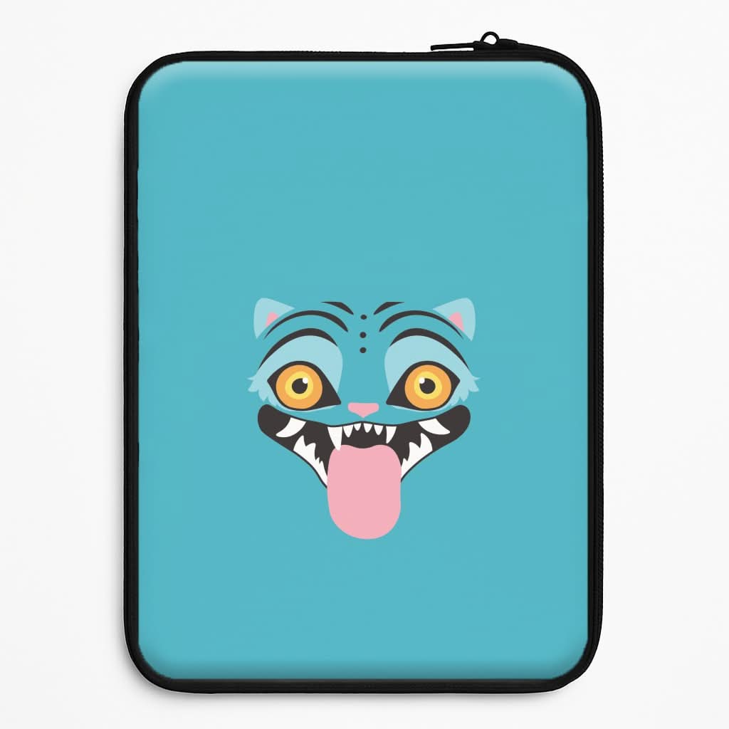 Demon Cat Face Laptop Sleeve