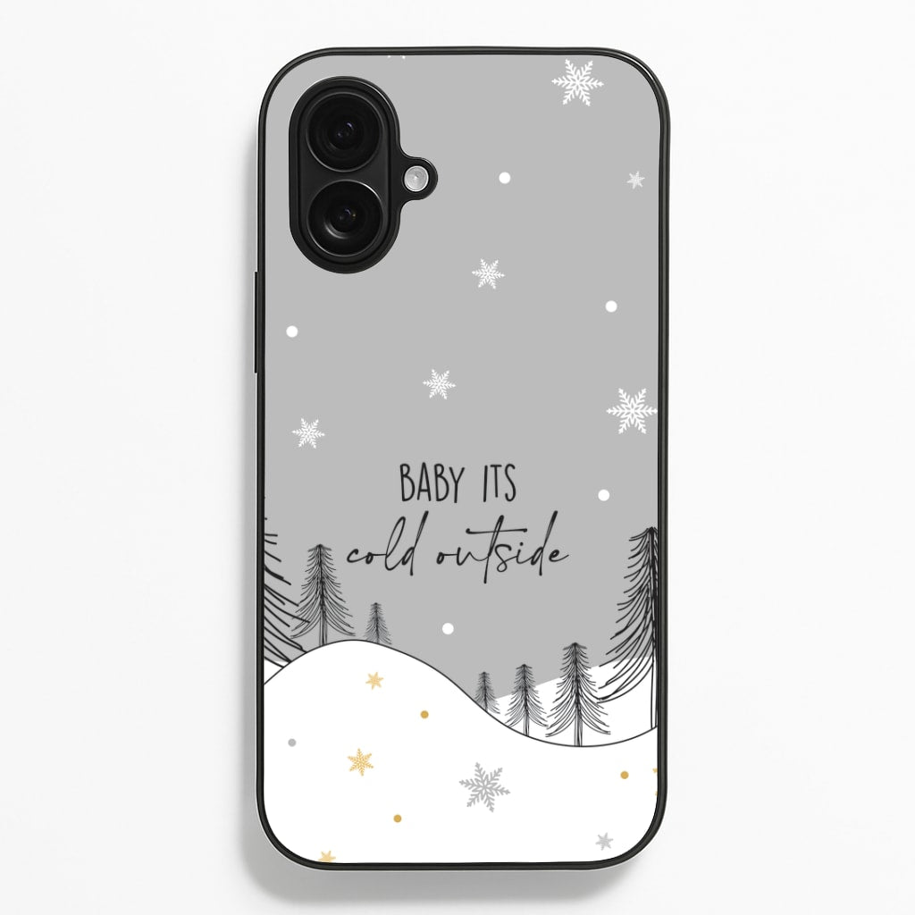 Baby It's Cold Outisde Landscape iPhone 16 Plus Case