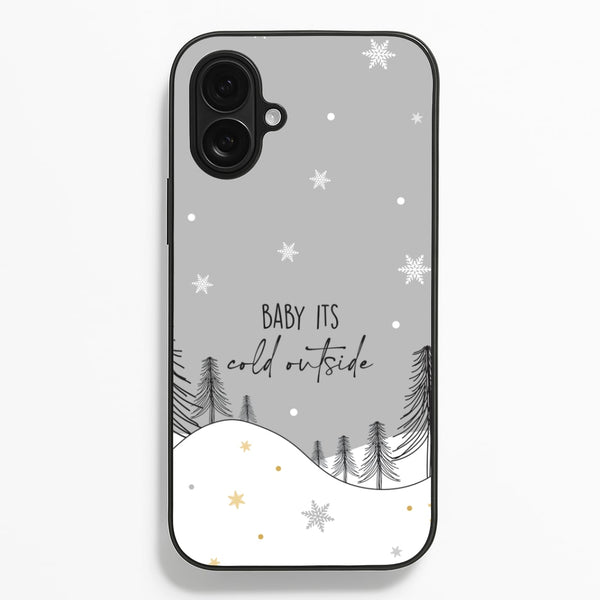 Baby It's Cold Outisde Landscape iPhone 16 Plus Case