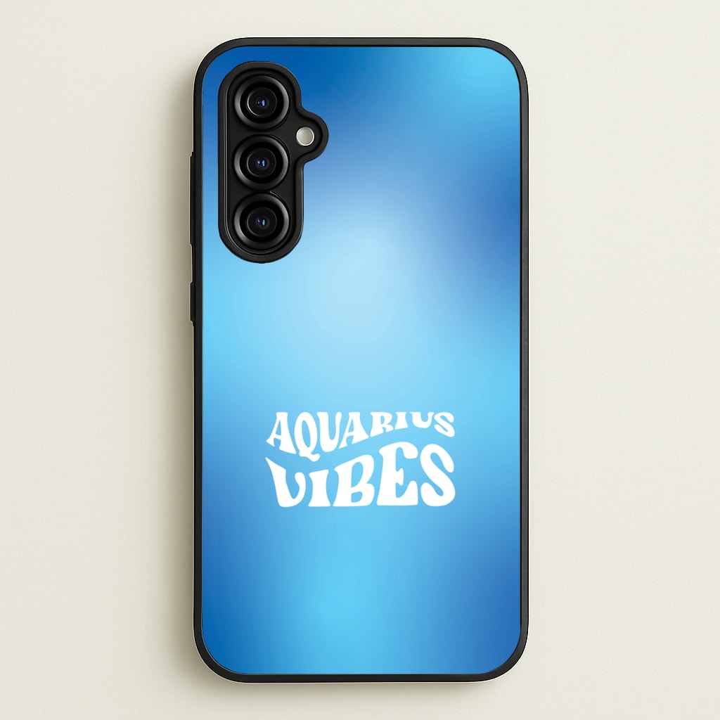 Aquarius Vibes Gradient Zodiac Galaxy A54 Case