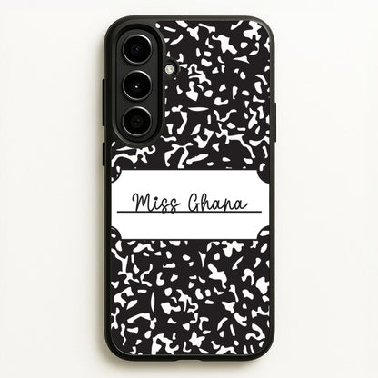 Personalised School Notebook Galaxy A56 Case