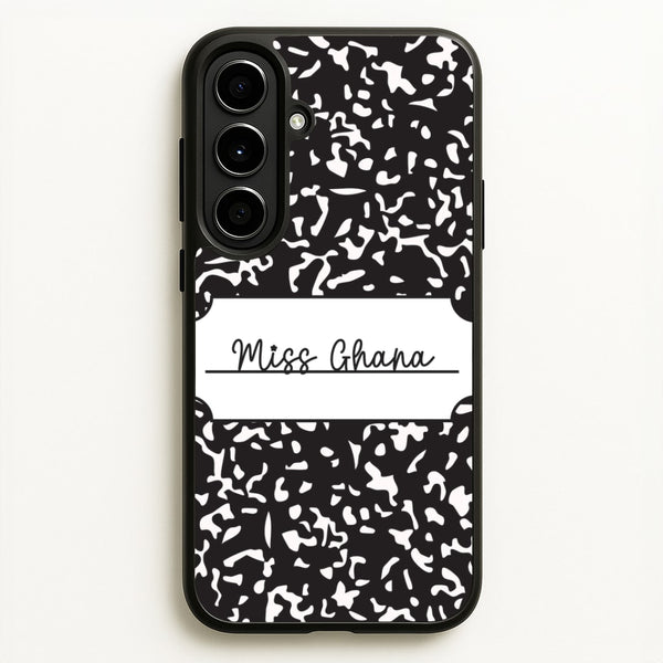 Personalised School Notebook Galaxy A56 Case
